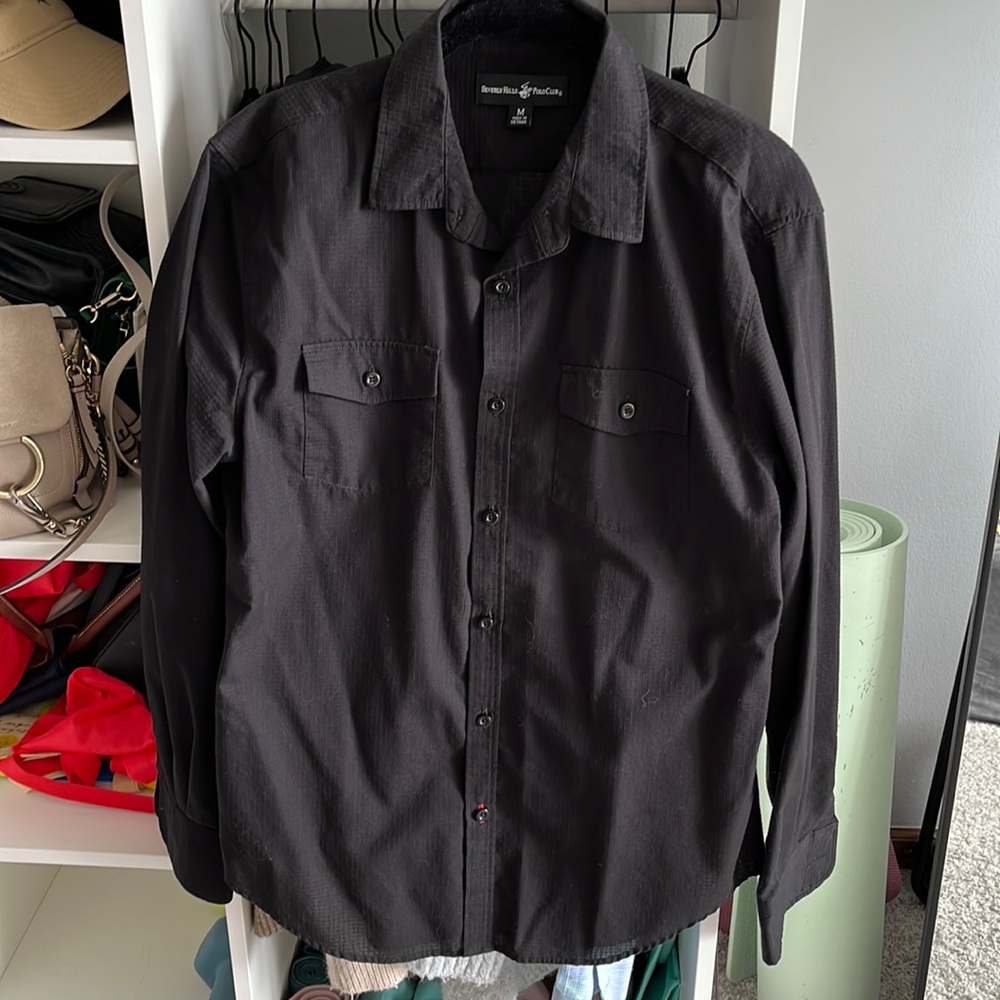 Beverly Hills Polo Club Black Button up M